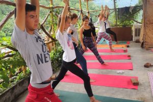 Yoga practice at Hath Yoga School